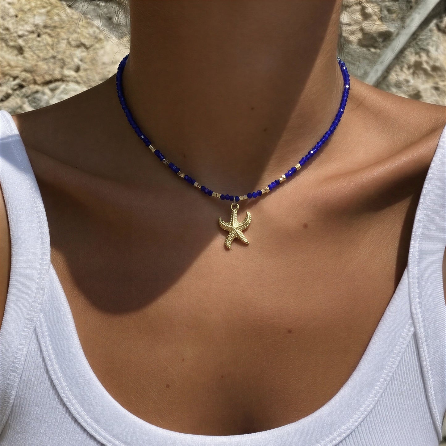 Chocker micro cristal - 41 cm