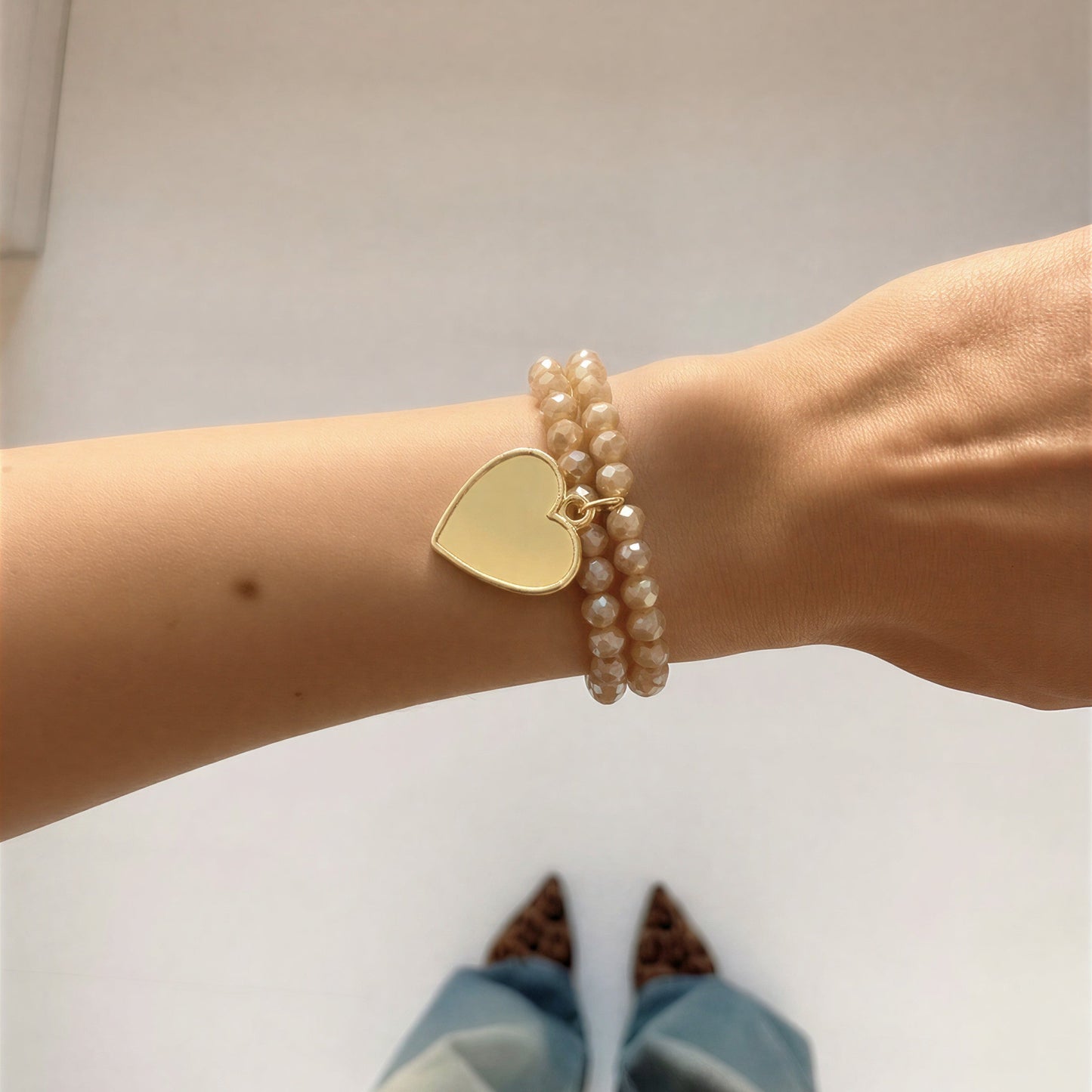 Pulsera elasticada - Cristal facetado