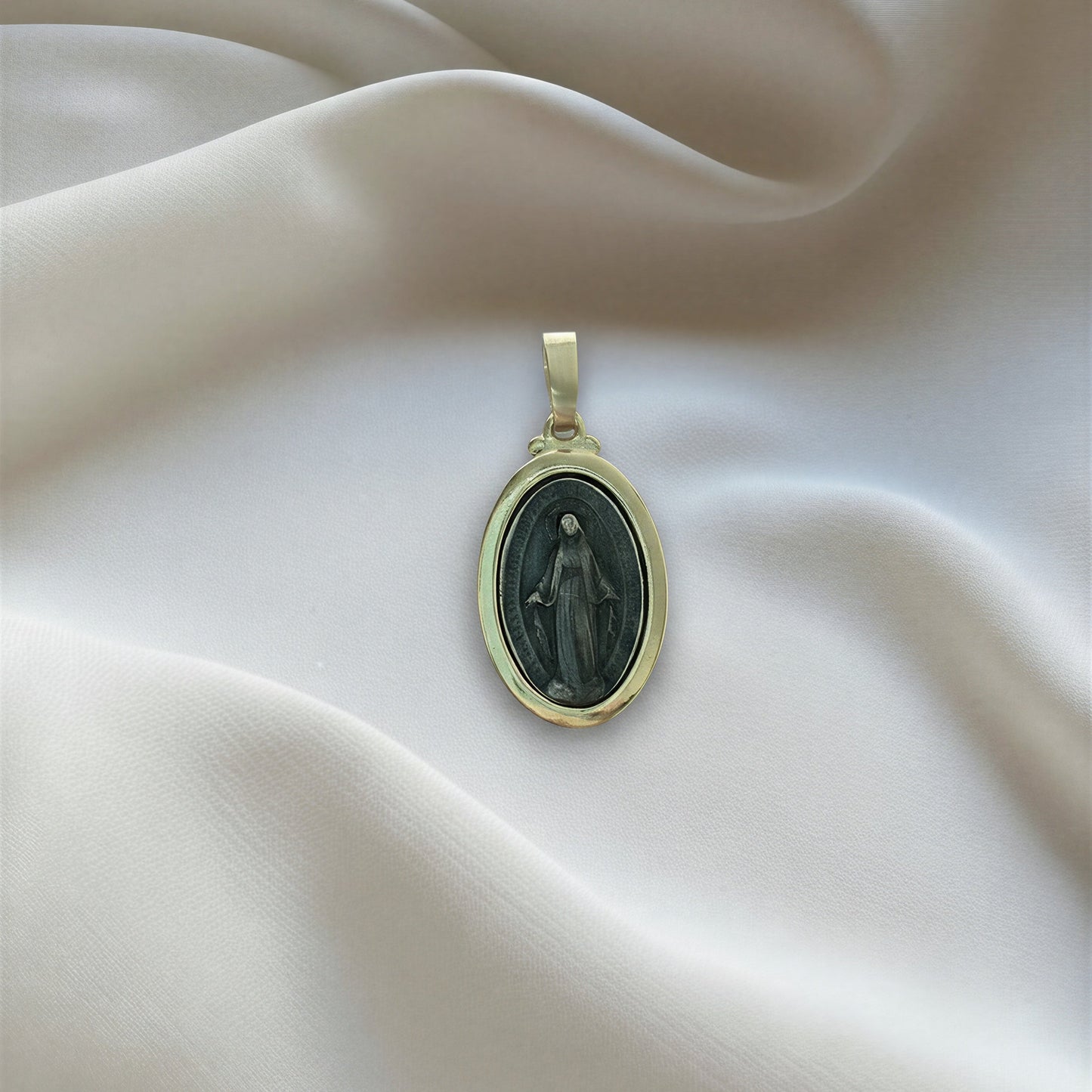 Colgante peltre Maxi Virgen de los rayos más valier desmontable a presion- 45 mm