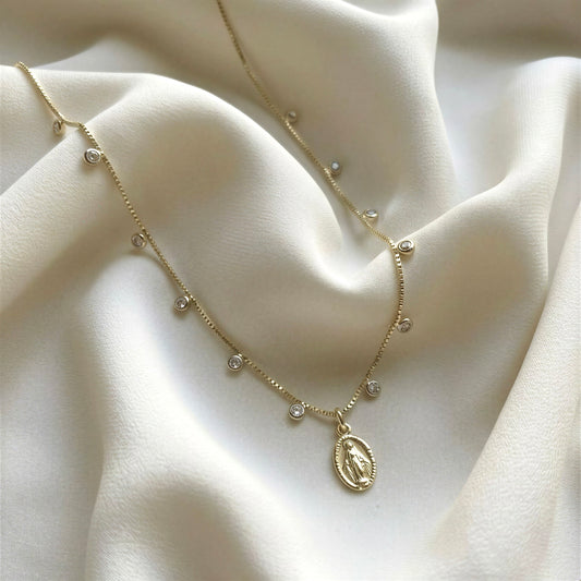 Collar punto de luz - Mini virgen - 45 cm