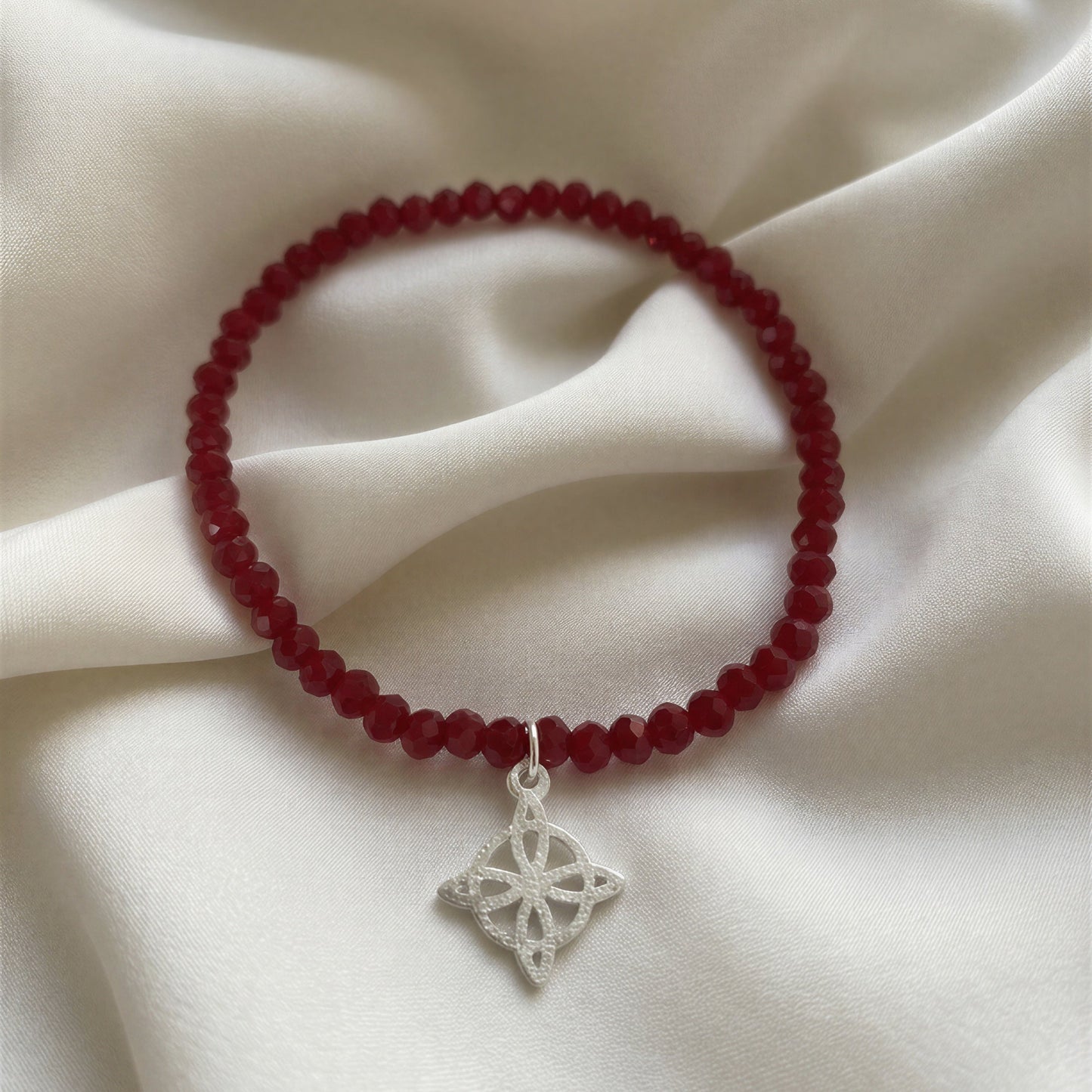 Pulsera elasticada - Micro cristal - Nudo