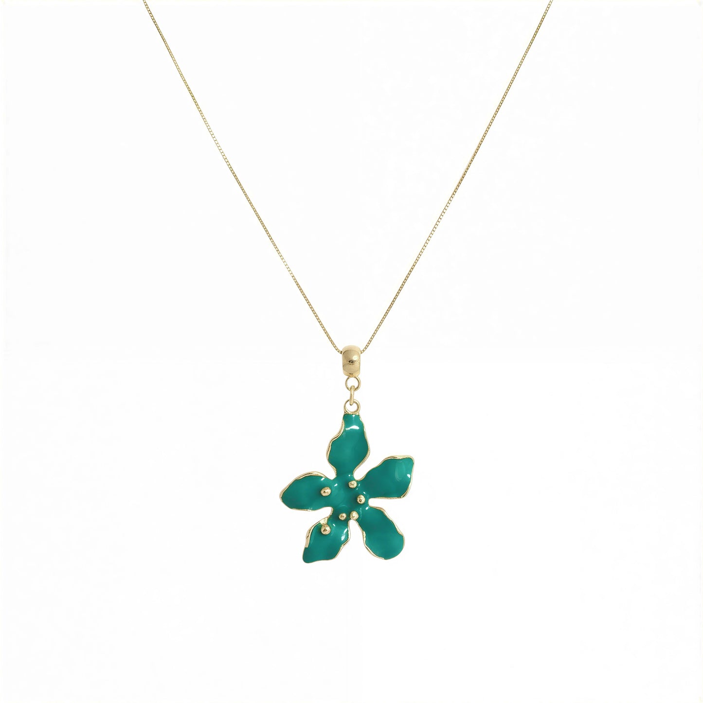 Collar Flor verde - 45 cm