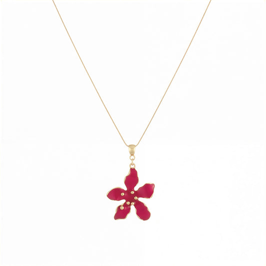 Collar Flor fucsia - 45 cm