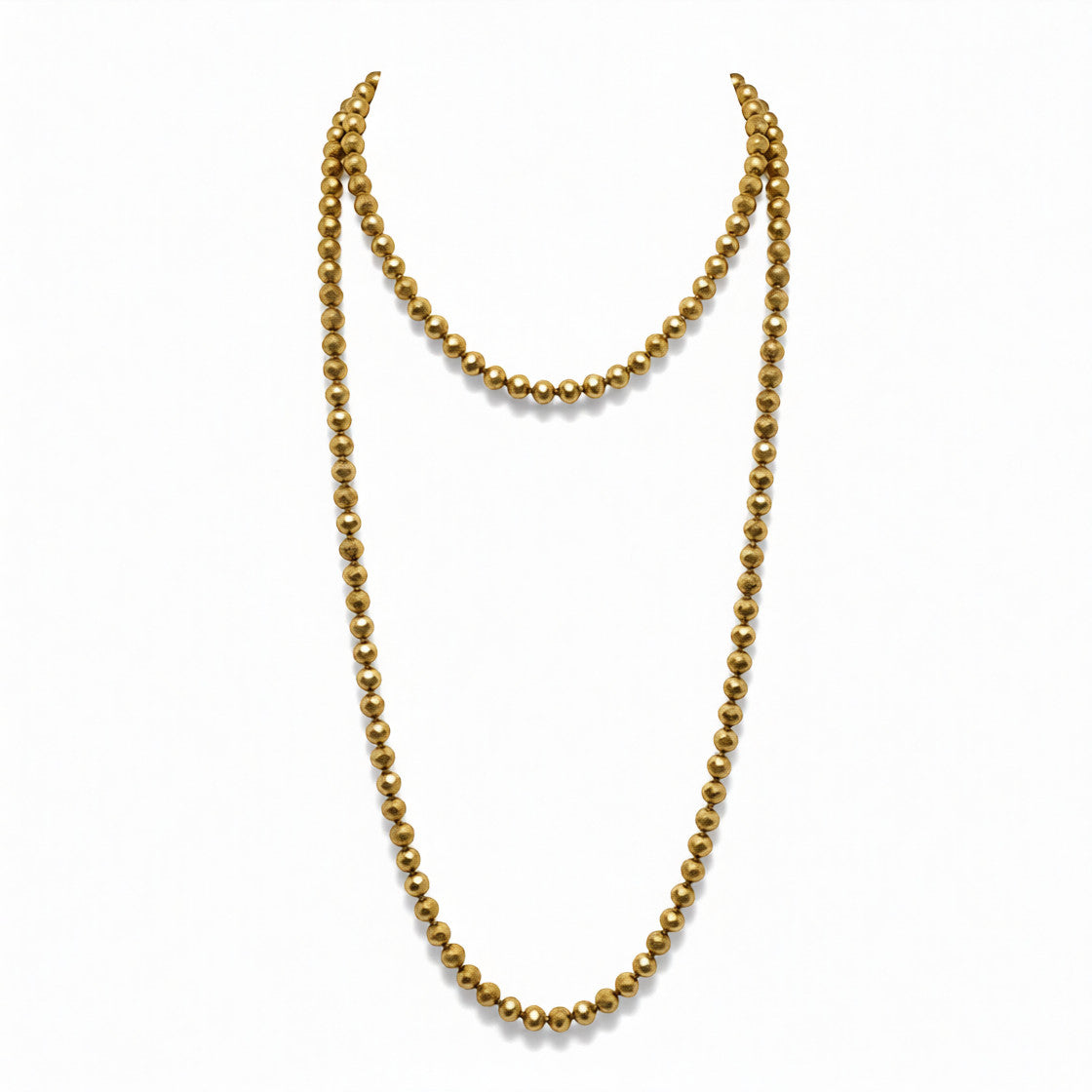 Collar largo de cristal ocre - 1.10 mtrs
