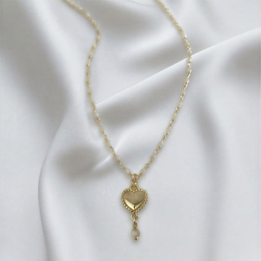 Collar entorchado - Piedra natural: Madre perla - 43 cm