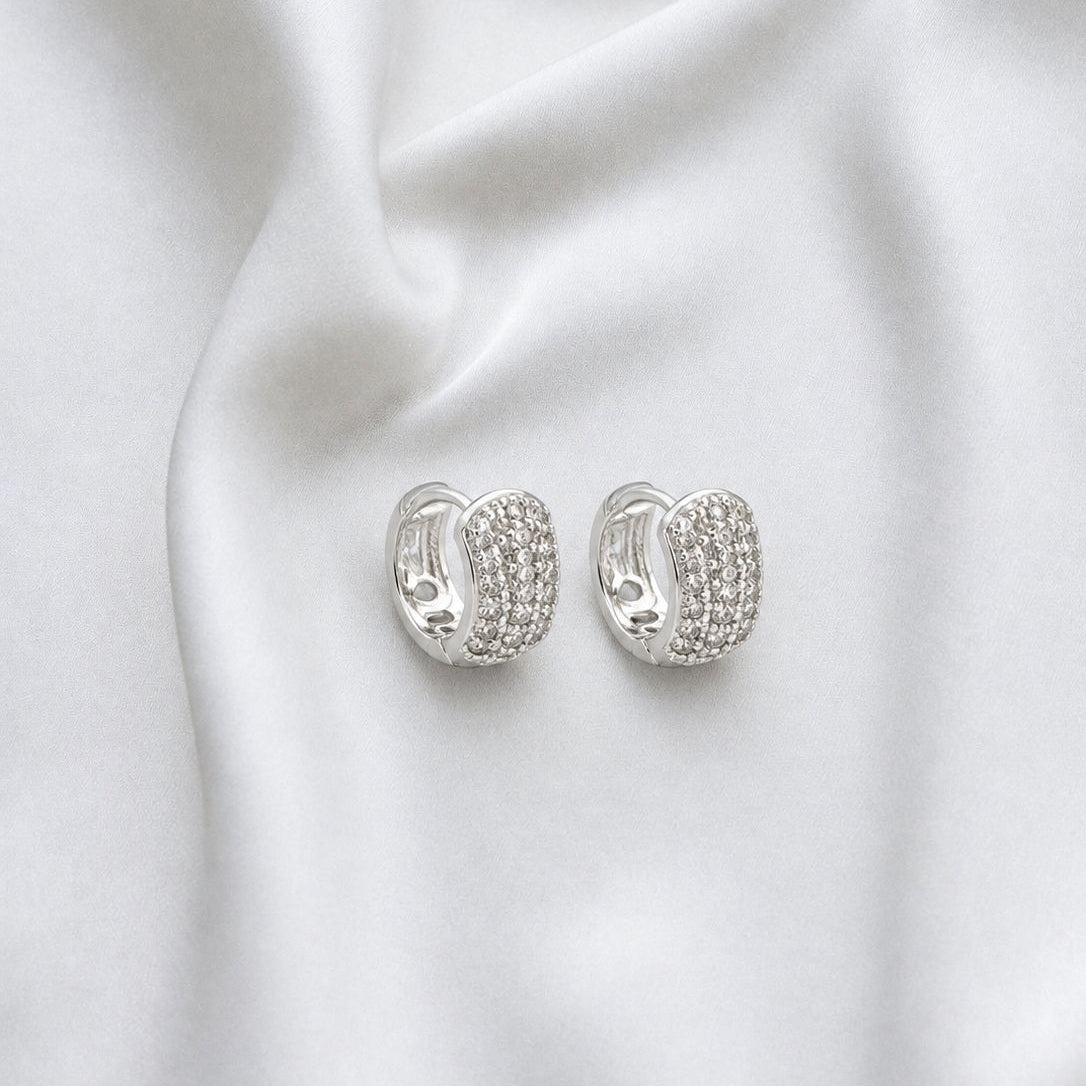 Aro argolla con circones - Mide 13 mm