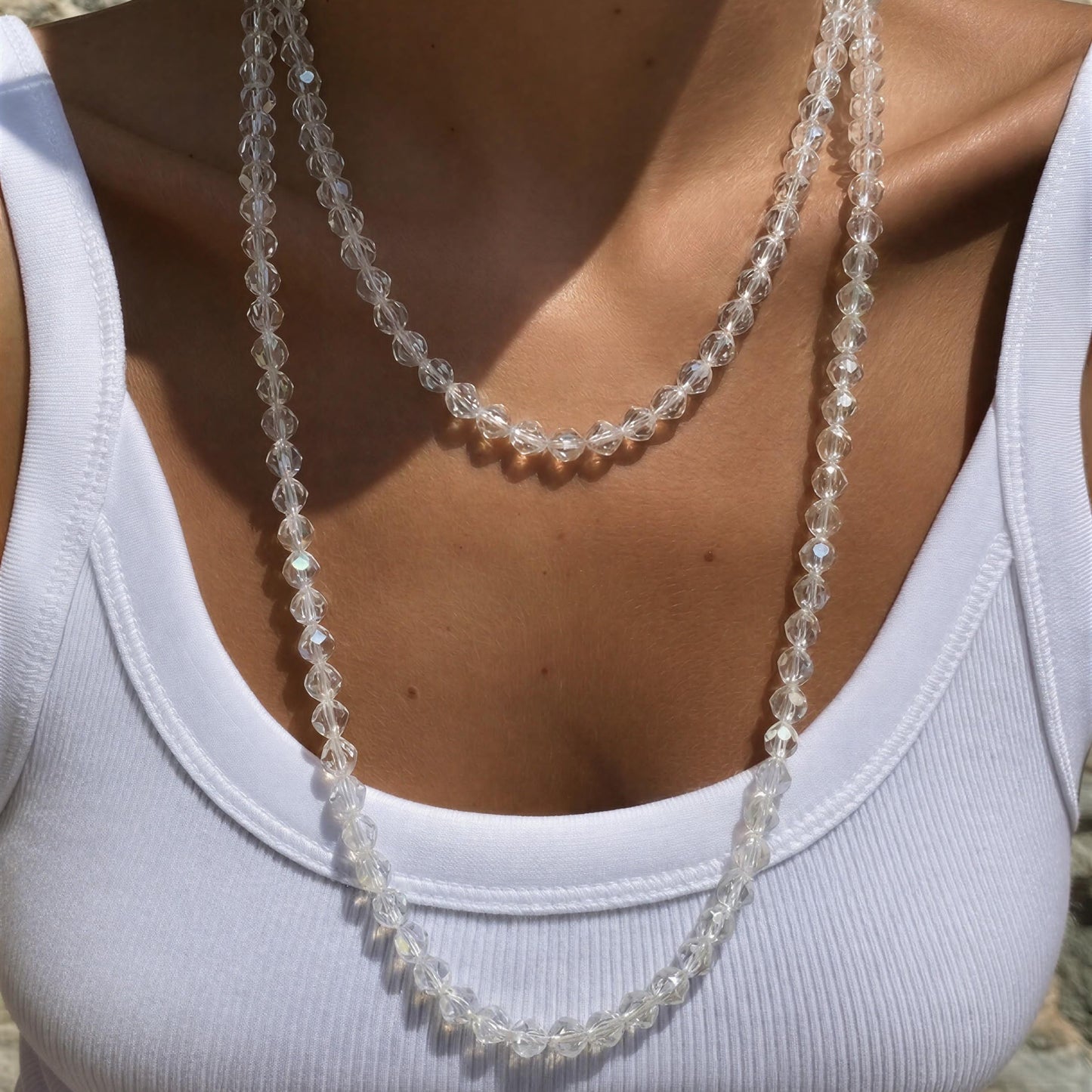 Collar largo de cristal - 1.10 mtrs