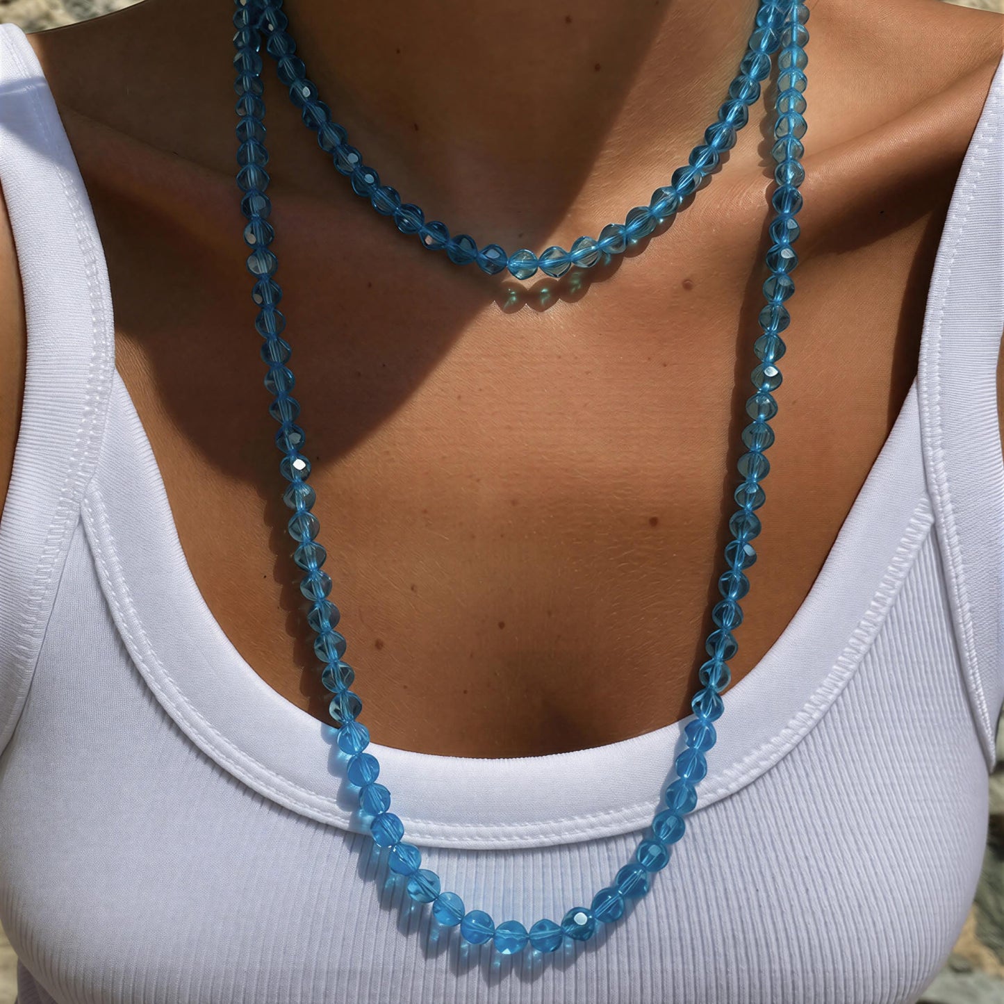 Collar largo de cristal - 1.10 mtrs