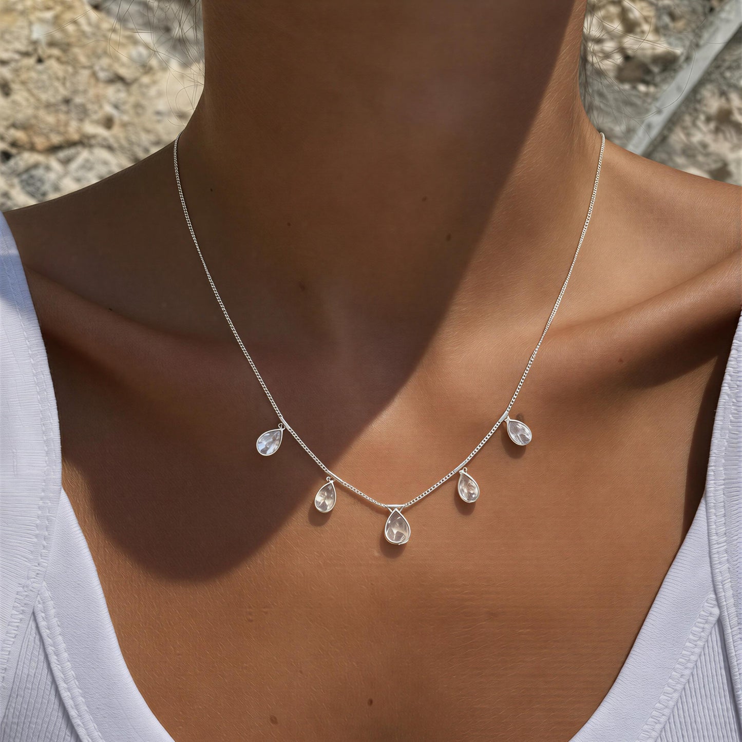 Collar puntos de luz gotas - 45 cm