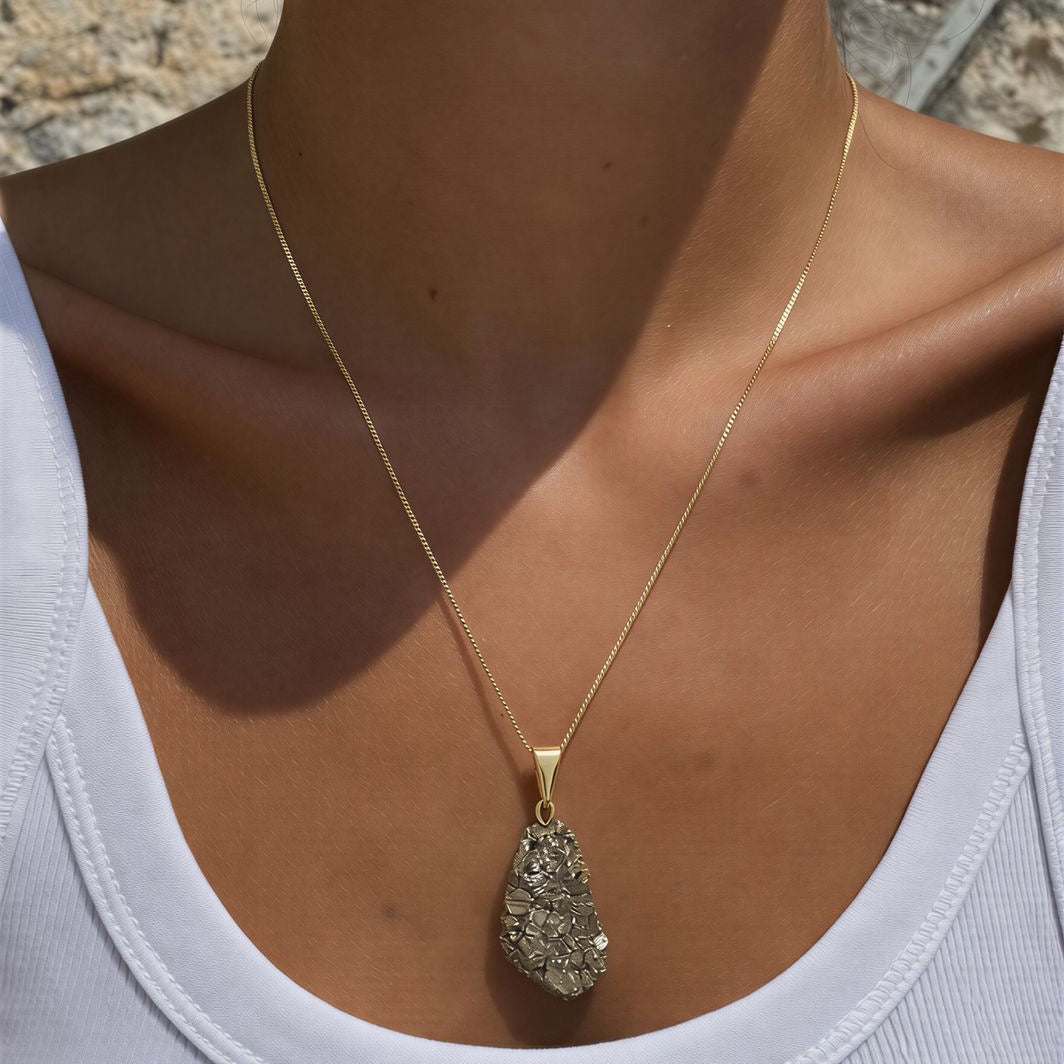 Collar Piedra Natural: Pirita - 42 cm