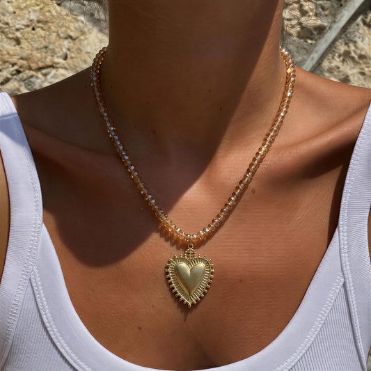 Collar - Cristal nude - 56 cm