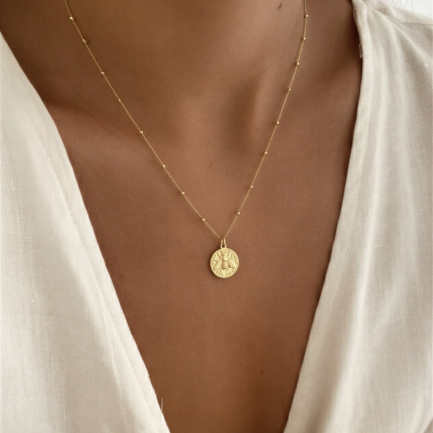 Collar pelotita - Abeja - 45 cm