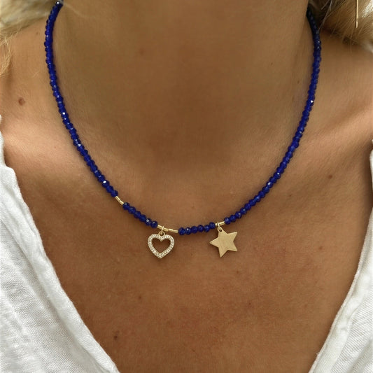 Chocker micro cristal - 38 cm