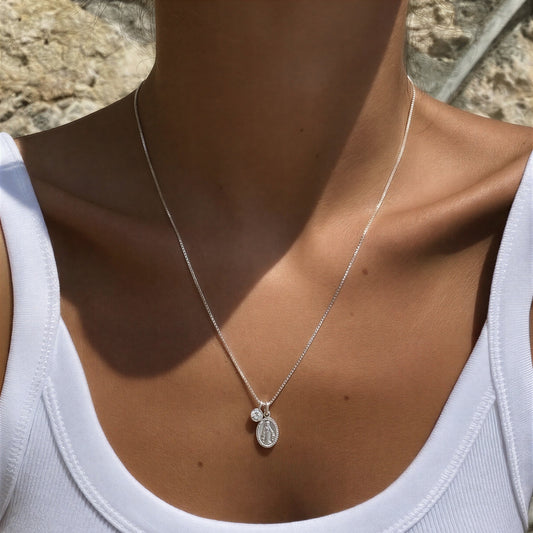 Collar punto de luz - Virgen - 47 cm