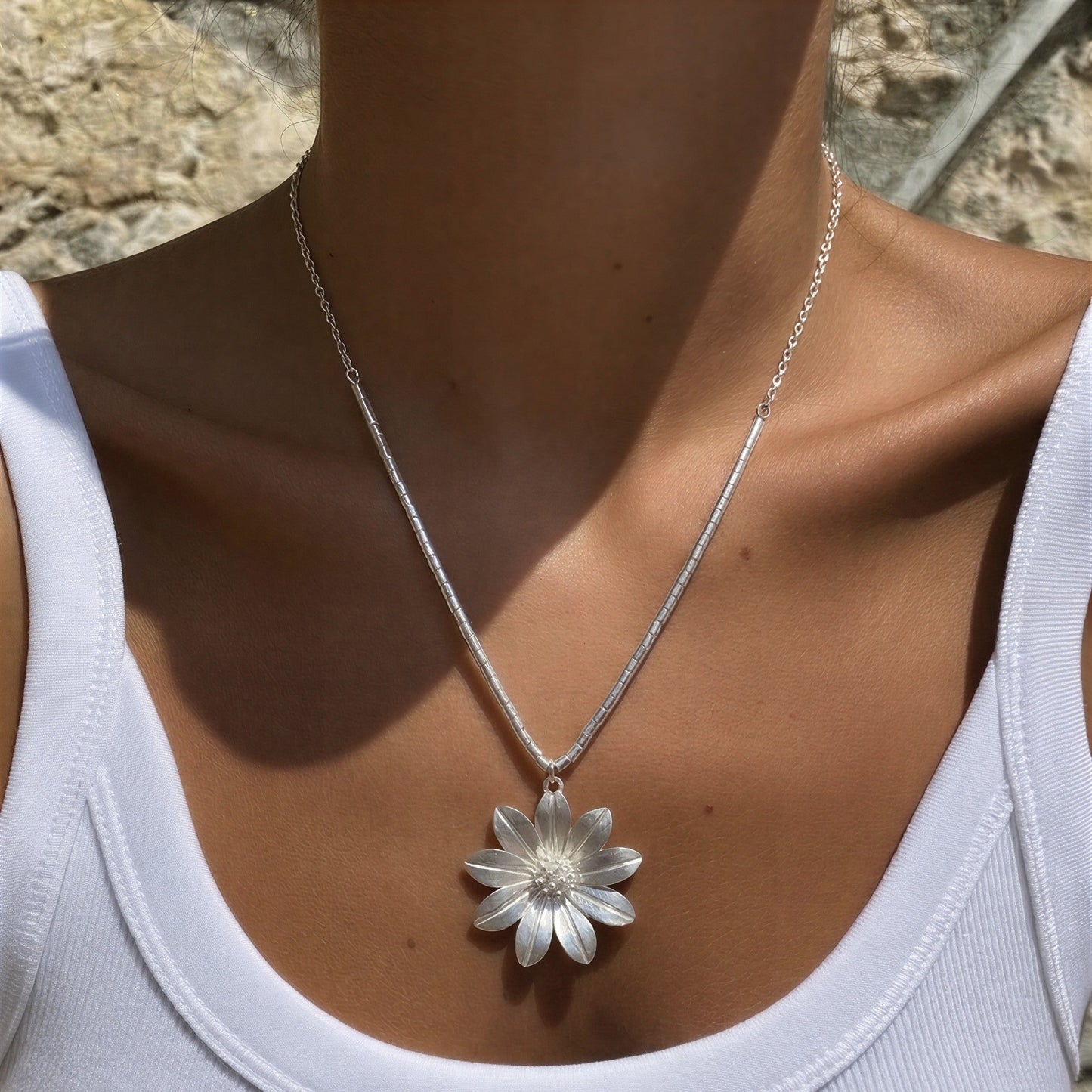 Collar mostacilla Flor - 46 cm