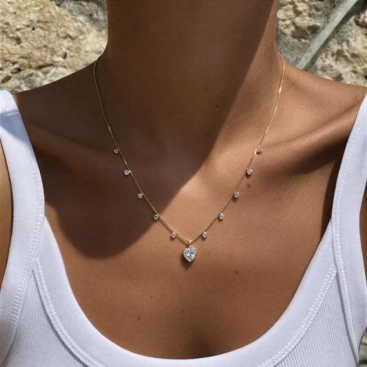 Collar puntos de luz corazón - 45 cm