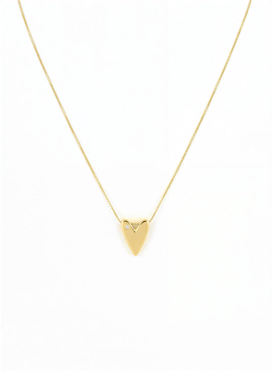 Collar veneciana con corazon - 47 cm