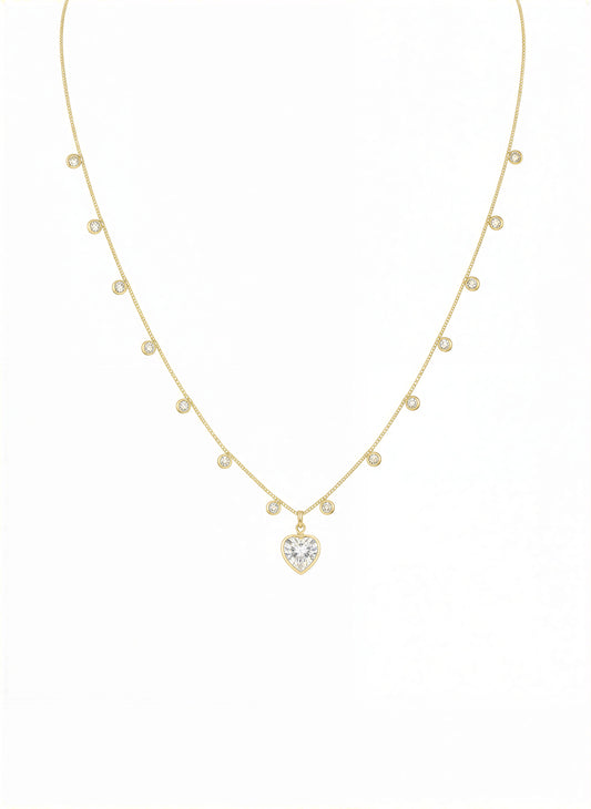 Collar puntos de luz corazón - 45 cm