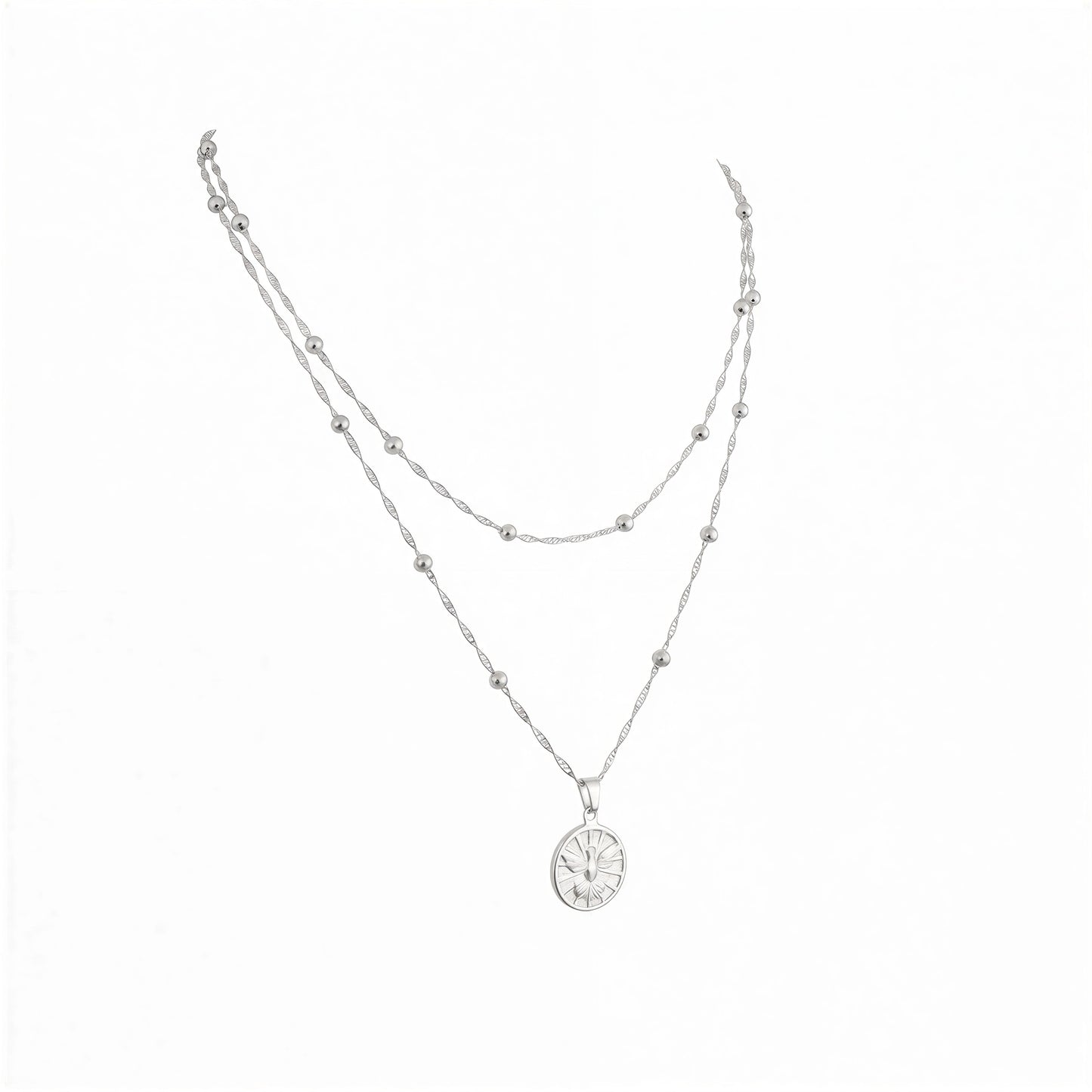 Collar doble - Espíritu santo - 43 cm