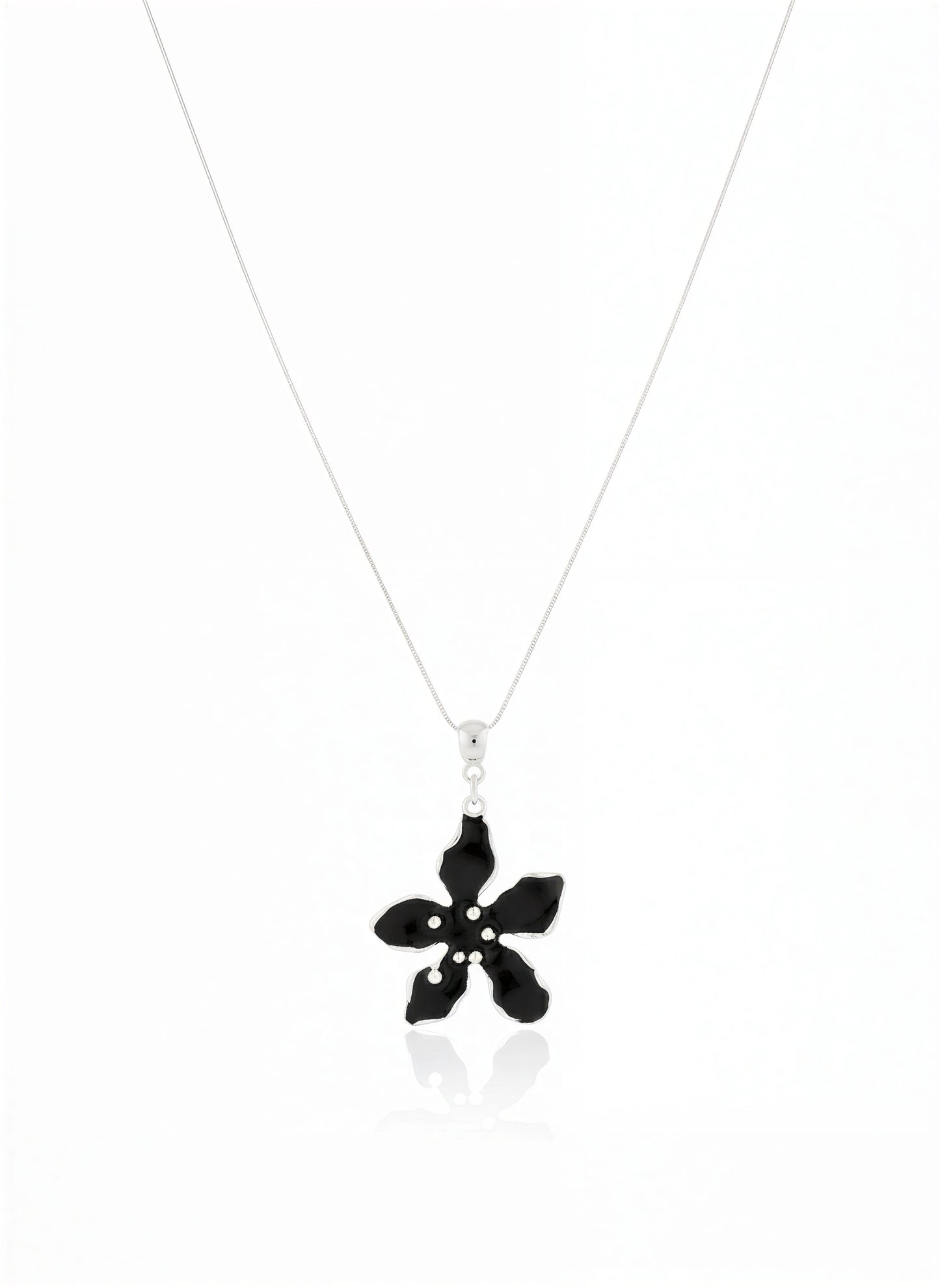 Collar Flor negro - 45 cm