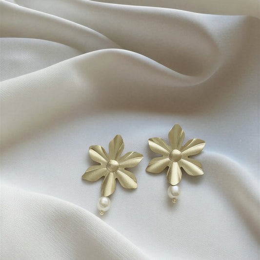Aro flor - Piedra natural: perla shell
