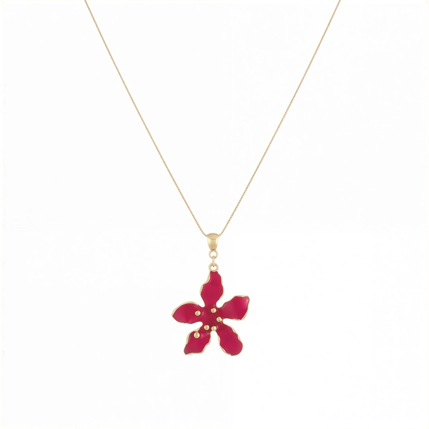 Collar Flor fucsia - 45 cm