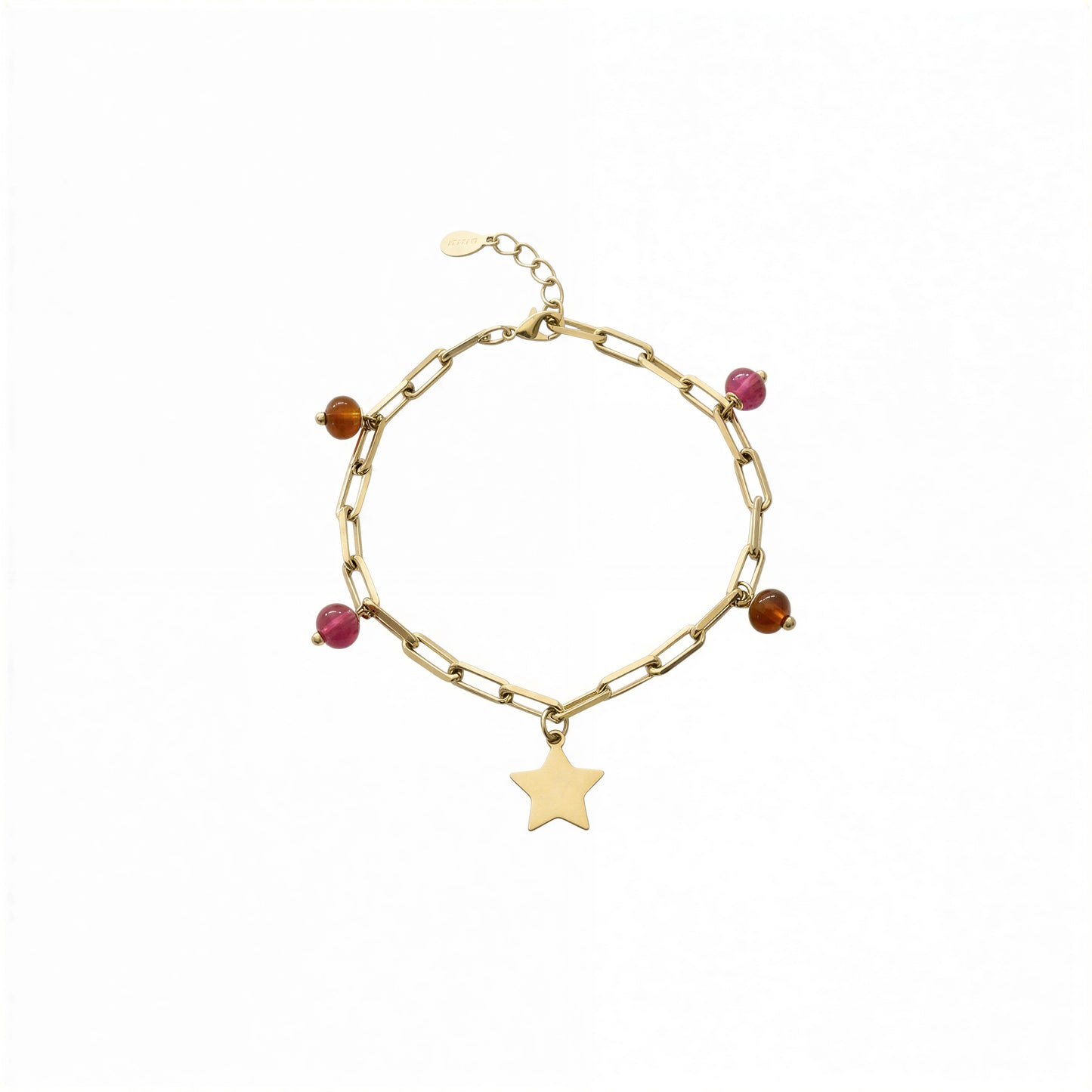Pulsera - Piedra natural: turmalina - 18 cm