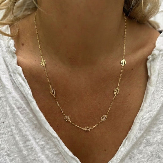 Collar hojas - 60 cm