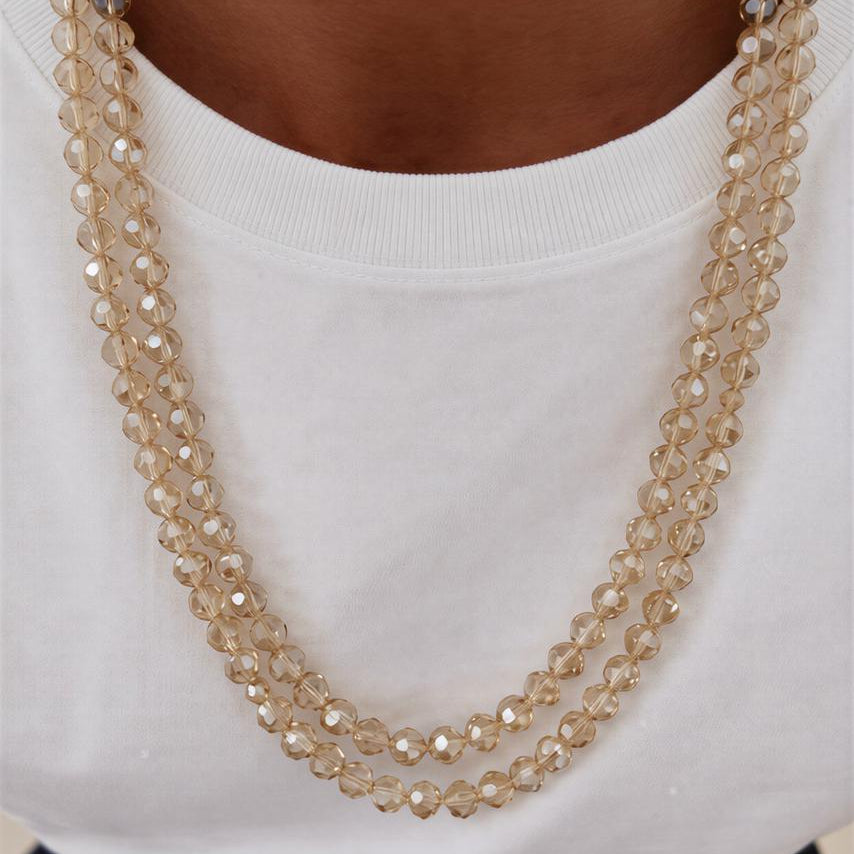 Collar largo de cristal nude - 1.10 mtrs
