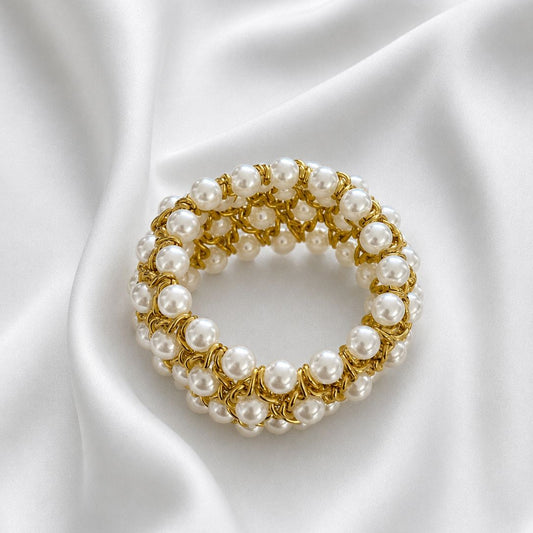 Brazalete elasticado de perla shell