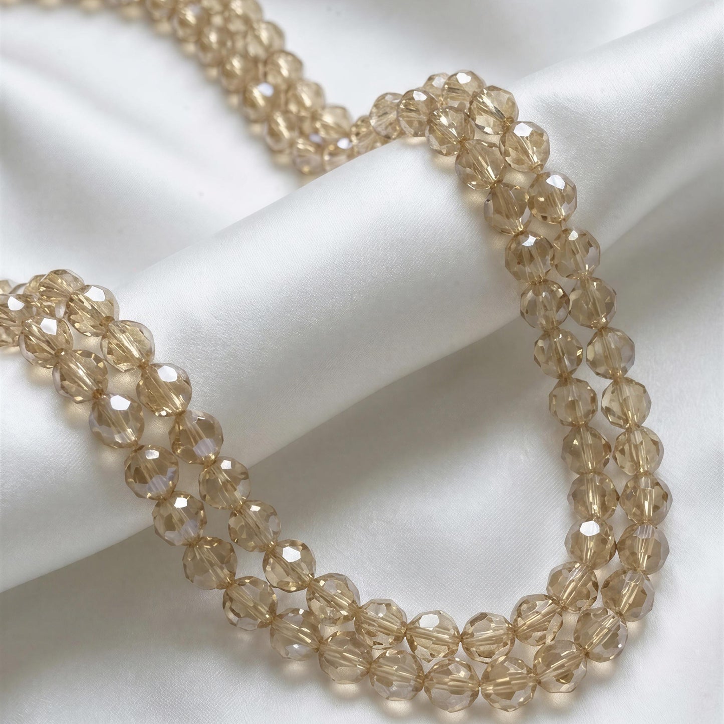 Collar largo de cristal nude - 1.10 mtrs