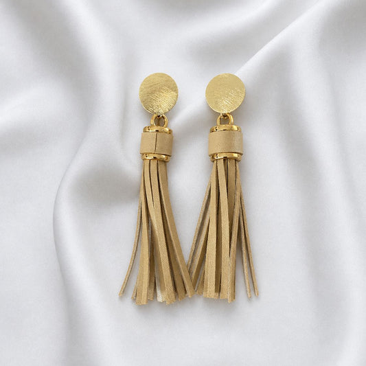 Aro borla beige - 95 mm