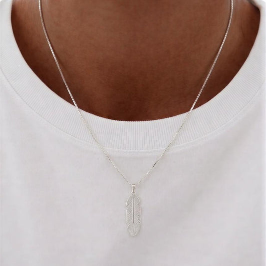 Collar veneciana con plumas - 45 cm